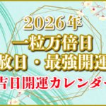 【2026年】一粒万倍日・天赦日・最強開運日【吉日開運カレンダー】